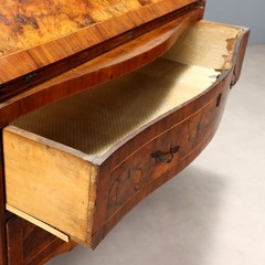 Antique Baroque Flap Cabinet Walnut Poplar XVIII Century Original