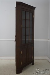 68199: HENKEL HARRIS Mahogany 12 Pane Corner China Cabinet