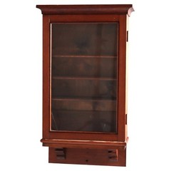 Walnut Hanging Curio Cabinet 20thC