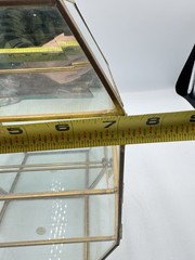 Mid Century Hollywood Regency Small Glass Cabinet Showcase Bathroom Display