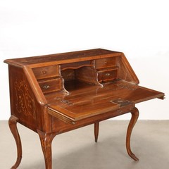Antique 18th Cent. Walnut Desk Drawers Inlaid Drawers Original Italy Collectors