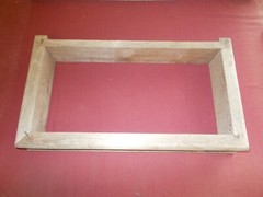 VTG SOLID WOOD BASE FRAME CABINET FURNITURE FARM HOUSE REPURPOSE SALVAGE