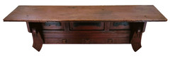 Clock Wall SHELF, c1890 Aesthetic Victorian, Solid Walnut, Ebonized Panels, 24″w