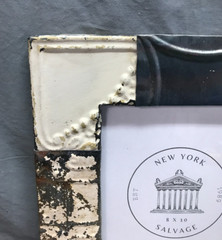 Decorative Salvaged 8×10 Tin Ceiling 3″ Patchwork Metal Picture Frame Old 48-25B