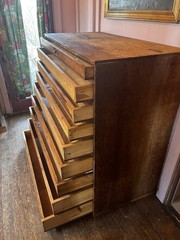 Mid Century Map/Printers/haberdashery/kitchen/tools Farmhouse Cabinet
