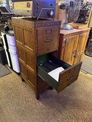 Beautiful Antique Paneled Oak File Cabinet Globe Sectional Stacking Cabinet 51″H