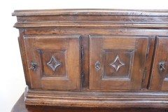 17th Century Italian Solid Walnut Antique Cupboard or Cabinet
