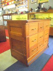 1914 Quartersawn Oak BARRISTER Card Catalog Apothecary Industrial File Cabinet