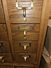 Vintage Apothecary Cabinet Antique Wood Drawer Card Catalog Industrial Wine Rack