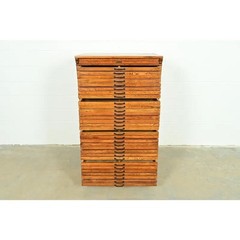 Antique Arts & Crafts Oak Flat File Cabinet by Hamilton, Circa 1900