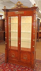 Italian Made French Empire Style Glass Door China Curio Display Cabinet