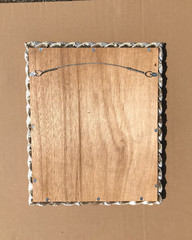 VTG Salvaged 14×17 Shabby White Spiral Helical Wood 10×13 Mirror Old 1169-25B