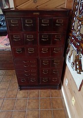 Antique Oak 24-Drawer Cabinet by Hamilton, Circa 1900