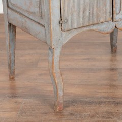 Original Blue Painted Small Cabinet or Nightstand, Sweden circa 1860-80