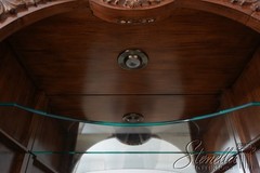 62049: JEFFCO Georgian Style 2 Door Bar Liquor Cabinet