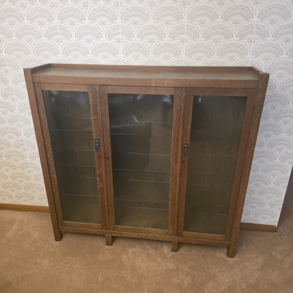 Arts & Crafts Display Cabinet Craftsman Library Book Case Mission Style