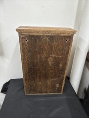 Antique Medicine Apothecary Cabinet Tiger Oak Wood Punched Tin Pineapple 🍍