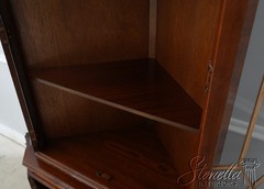 L73677: English Made Mahogany Inlaid Corner Cabinet 1 Of 2