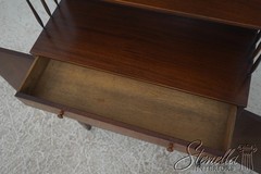 L73273: Vintage Regency Style 3 Tier Inlaid Mahogany Cabinet