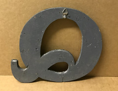 Decorative Salvaged Tin Ceiling 8″ Patchwork Mix Color Letter Q Metal 162-26B