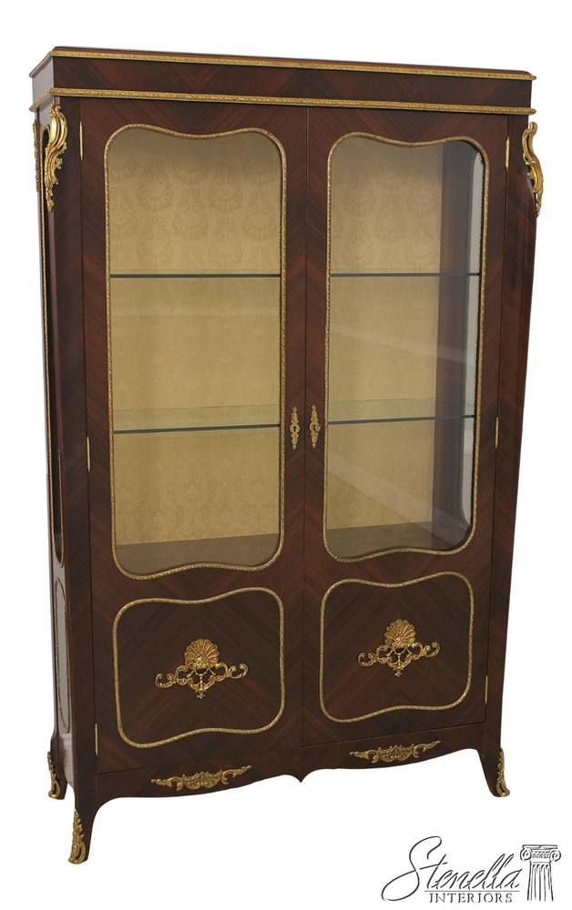 58591: French Louis XV High Quality Ormolu Mounted Display Cabinet