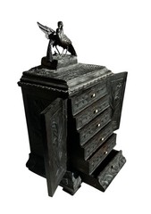 Antique German Black Forest Cabinet jewelry