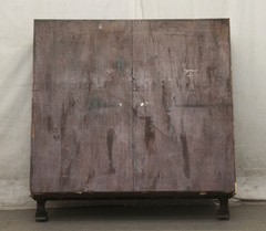 Empire Style Wood Claw Foot Enclosed Cabinet