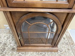 63665 Mahogany Curio Cabinet China Showcase Bookcase