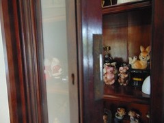 Solid Mahogany English Georgian China Cabinet/ Bookcase