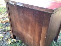 Vintage Antique oak Sewing Cabinet chest Stand Table storage