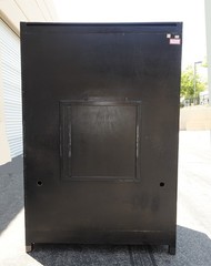Vintage Asian Baker Furniture Black Lacquer Entertainment Storage Cabinet Armoir