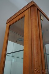 70889: HICKORY WHITE Genesis Collection Biedermeier Curio Cabinet