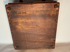 Antique Wood 2 Drawer Index Card Cabinet Recipe File Library Cabinet Dovetails