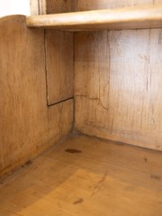 19th Century Antique English Pine Plate Rack Dresser Farmhouse Hutch Cabinet