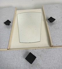 Vintage Retro Wall Hanging Medicine Cabinet with Mirror and Drawer – 1950s Rocka