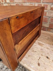 Vintage industrial pine 4 draw index filling cabinet by Durrant & Son Ltd