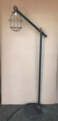 VTG 63″ Tall Steampunk Industrial House Shop Garage Birdcage Floor Lamp 1015-26B