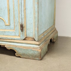 Antique Baroque Double-Body Cupboard Mid-18th Century Lacquered Woo Certified