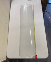 Replacement Glass Piece For Side Of Antique Curved Wooden Curio Cabinet