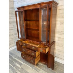 Morganton Mahogany Serpentine Breakfront Hutch 1940’s