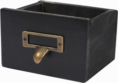Black Vintage 12-Drawer Apothecary Cabinet, Stackable for Herbs/Tea/Stationery