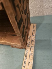 Vintage Depression Era Kester Solder Shipping Crate Wood Shelf Unit,…