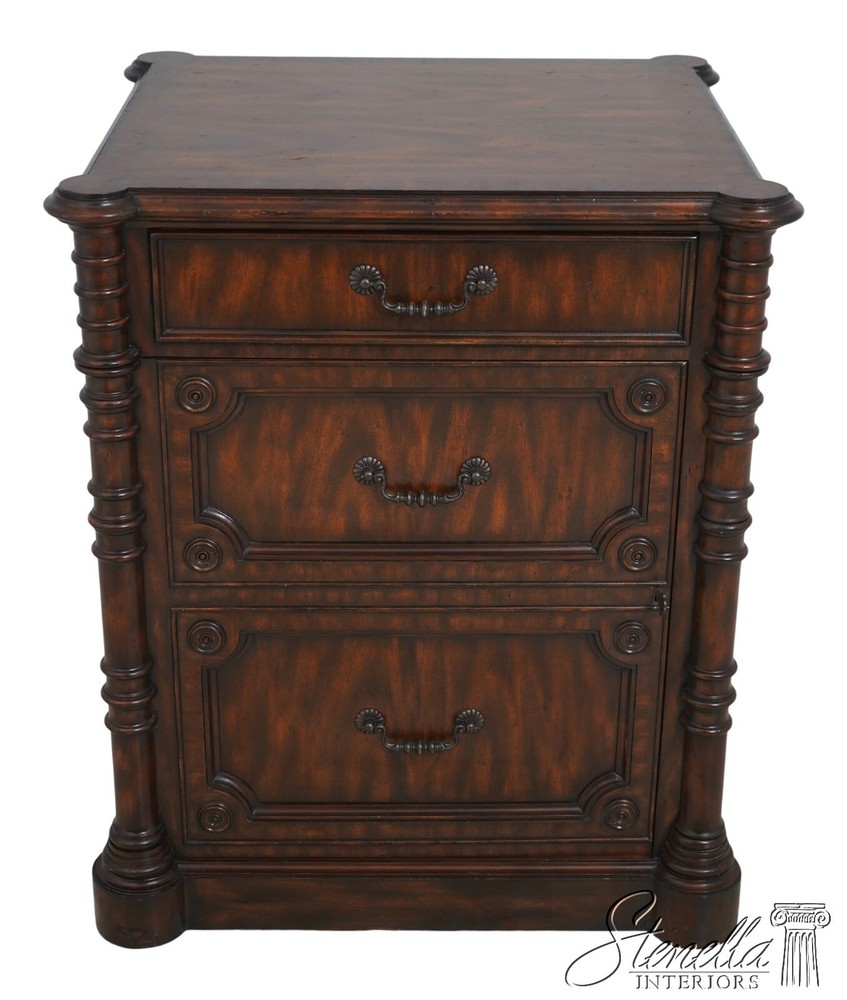 64037EC: MAITLAND SMITH Distressed Mahogany 1 Drawer Cabinet