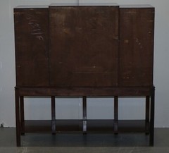 FINE VINTAGE WARING & GILLOWS LTD FULLY STAMPED FLAMED MAHOGANY DRINKS CABINET