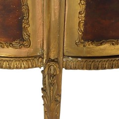 French Louis XVI Style Vernis Martin Decortated Gilt Wood & Ormolu Vitrine c1890
