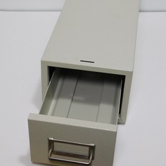 Vintage Industrial Office Single Drawer Library 3×5 Index Card File Cabinet