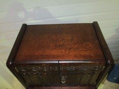 Antique American Quartersawn Oak Liquor Cabinet!