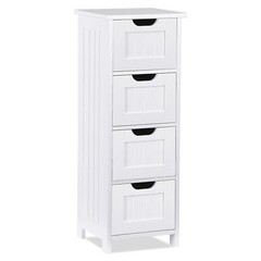 Waterproof Bathroom Cabinets White Bathroom Storage Shelf Organizer 4 Drawers