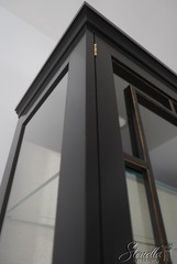 67485: HENKEL HARRIS Model 227 Black Curio Cabinet