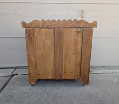 Antique Victorian Eastlake Dry Sink Wash Stand Kitchen Cabinet Scalloped S45